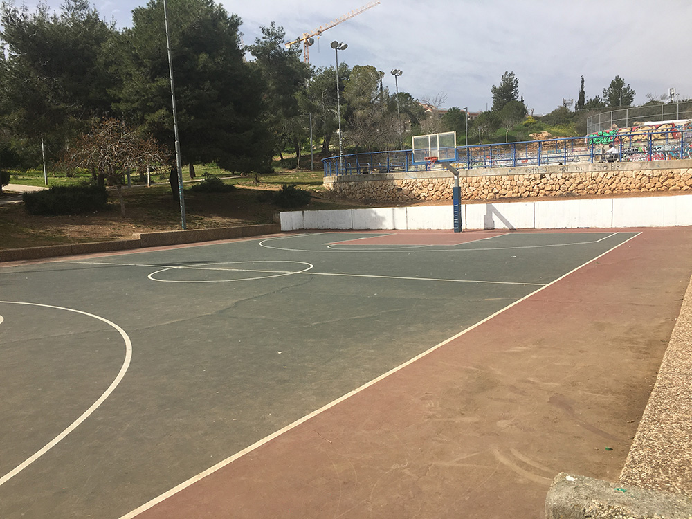 Basketball court in Gan Sacher, Jerusalem