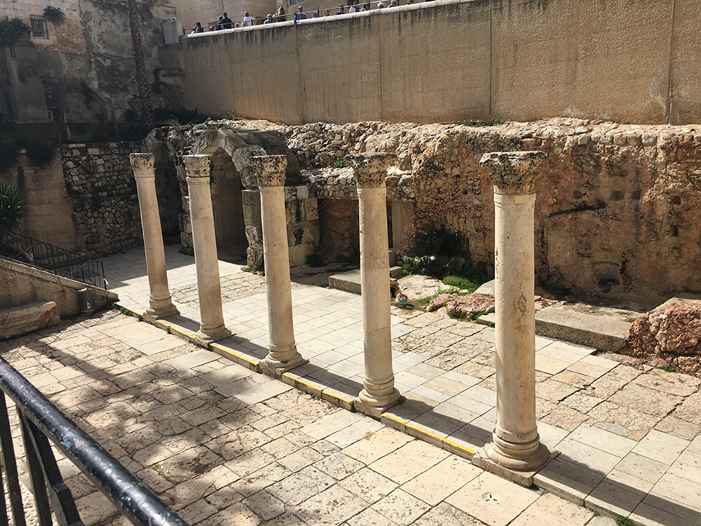 Exposed section of the Cardo, Old City of Jerusalem