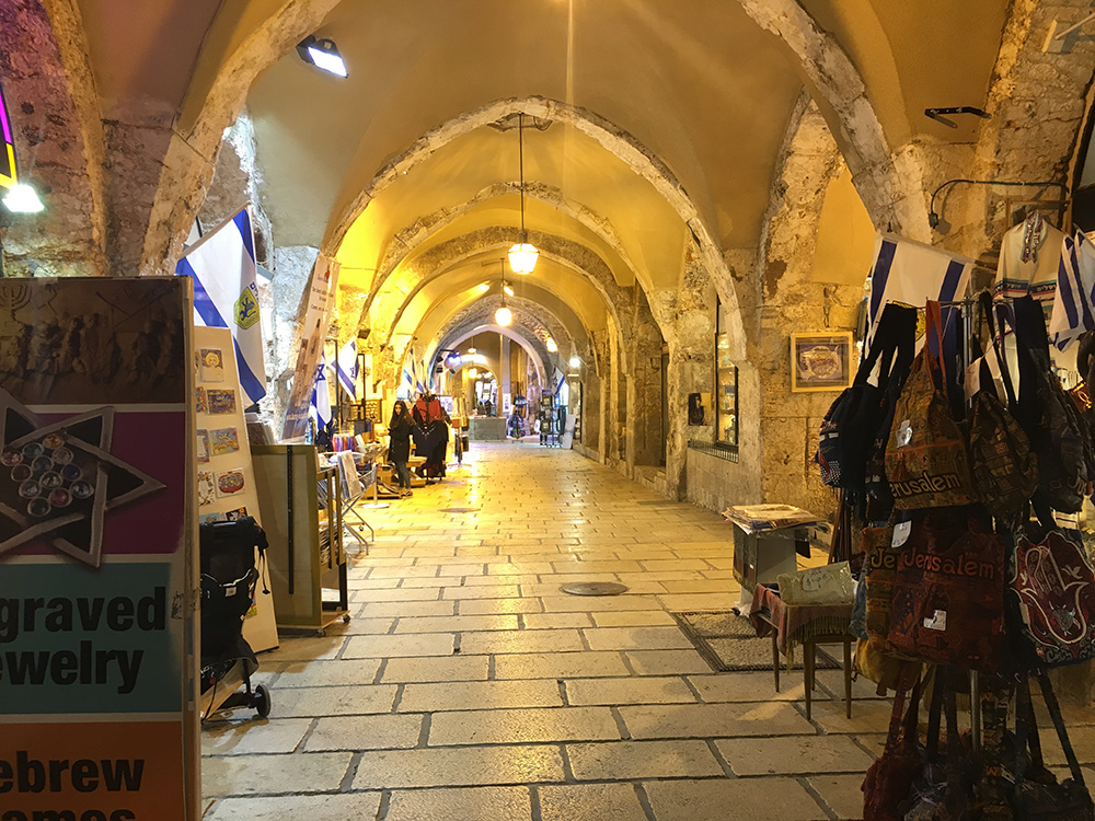 Underground section of the Cardo, Old City of Jerusalem