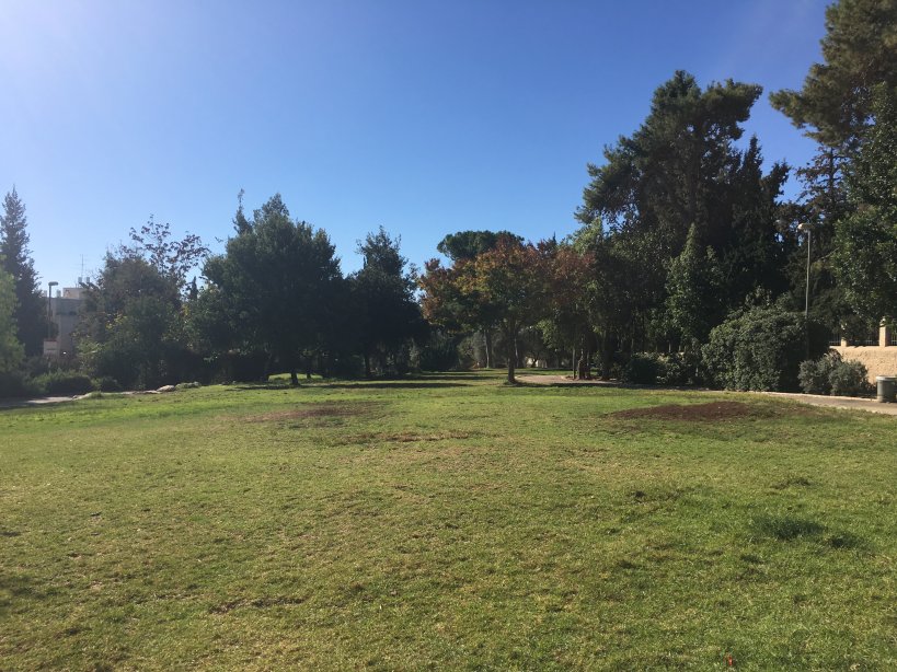 San Simon Park on the border of Katamon